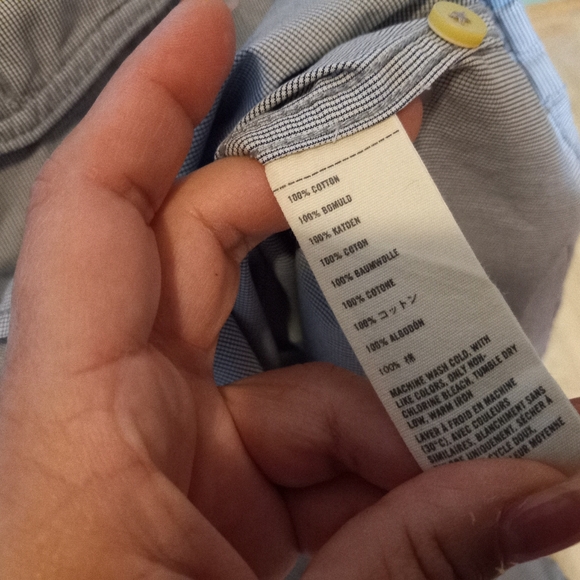 Abercrombie & Fitch Muscle Traditional Blue XXL Button Down Short Sleeves Shirt - Picture 4 of 7